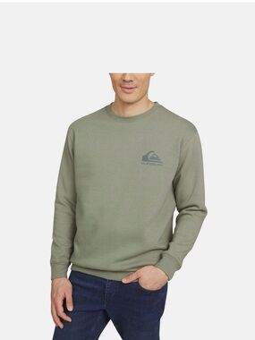 Quiksilver Sage Green Logo Crewneck Sweatshirt